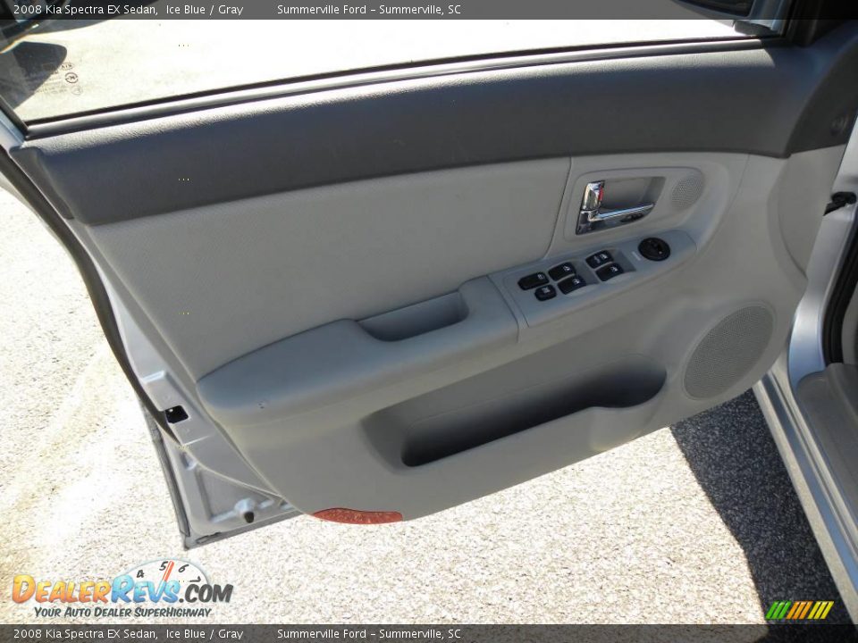 2008 Kia Spectra EX Sedan Ice Blue / Gray Photo #5