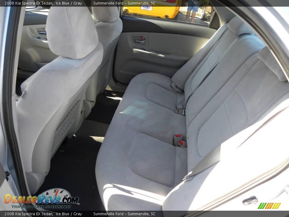 2008 Kia Spectra EX Sedan Ice Blue / Gray Photo #6