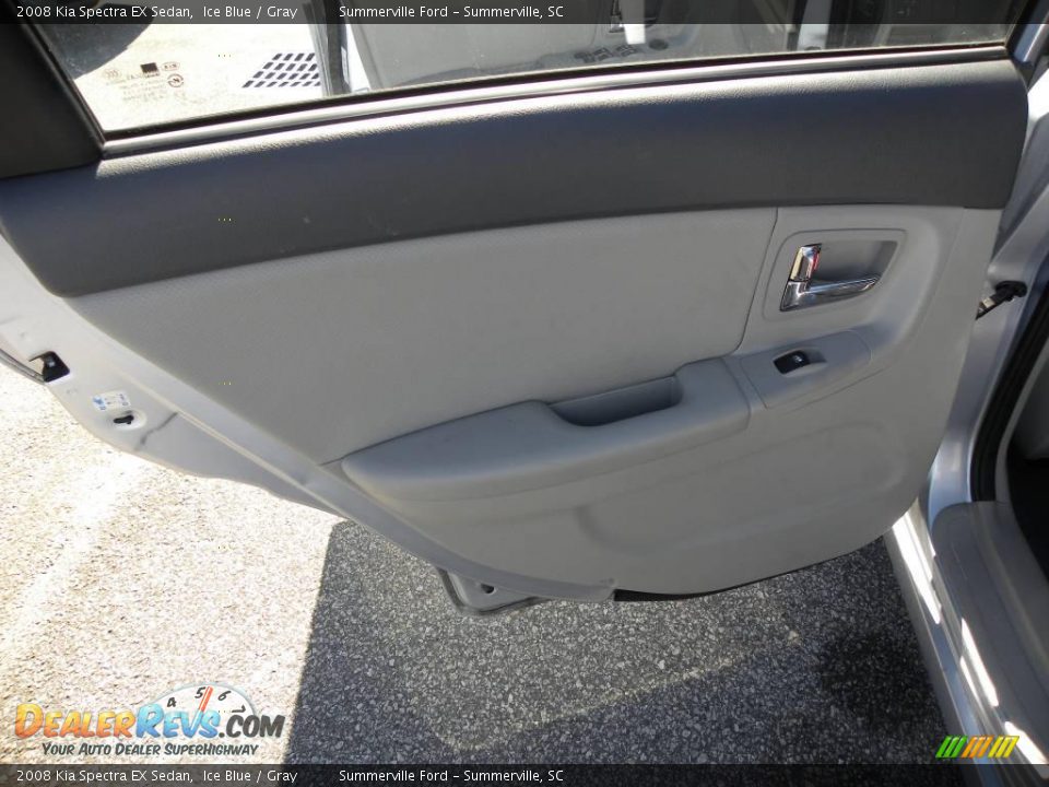 2008 Kia Spectra EX Sedan Ice Blue / Gray Photo #7