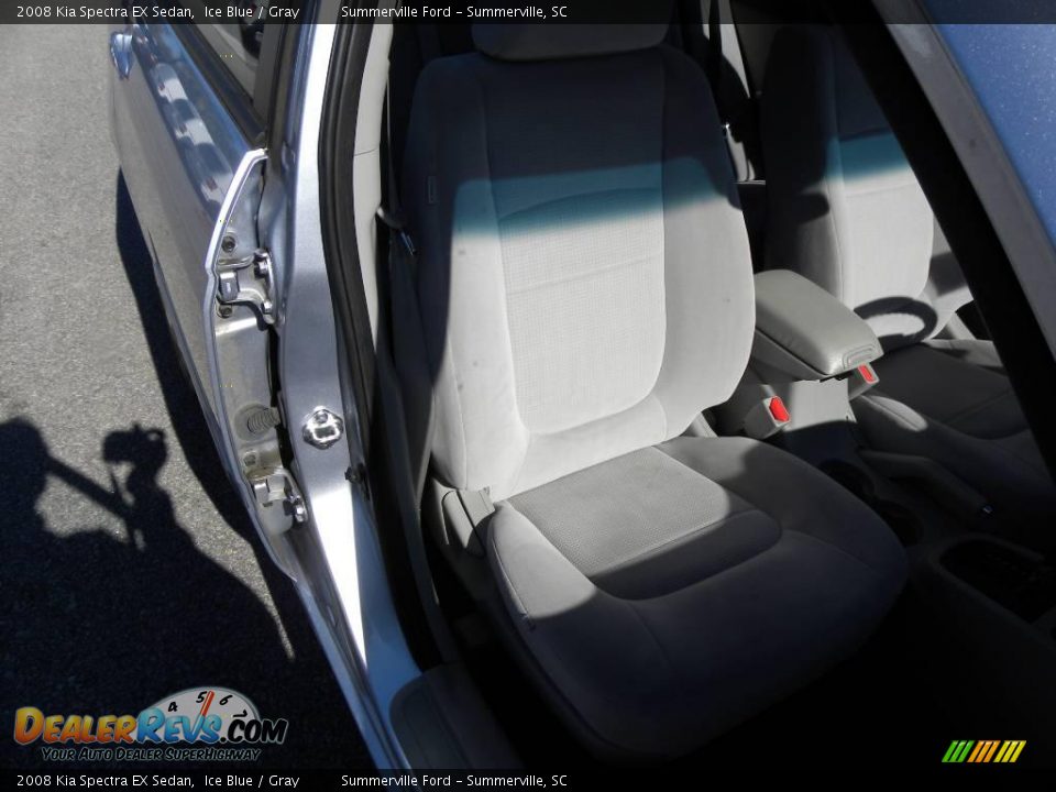 2008 Kia Spectra EX Sedan Ice Blue / Gray Photo #8