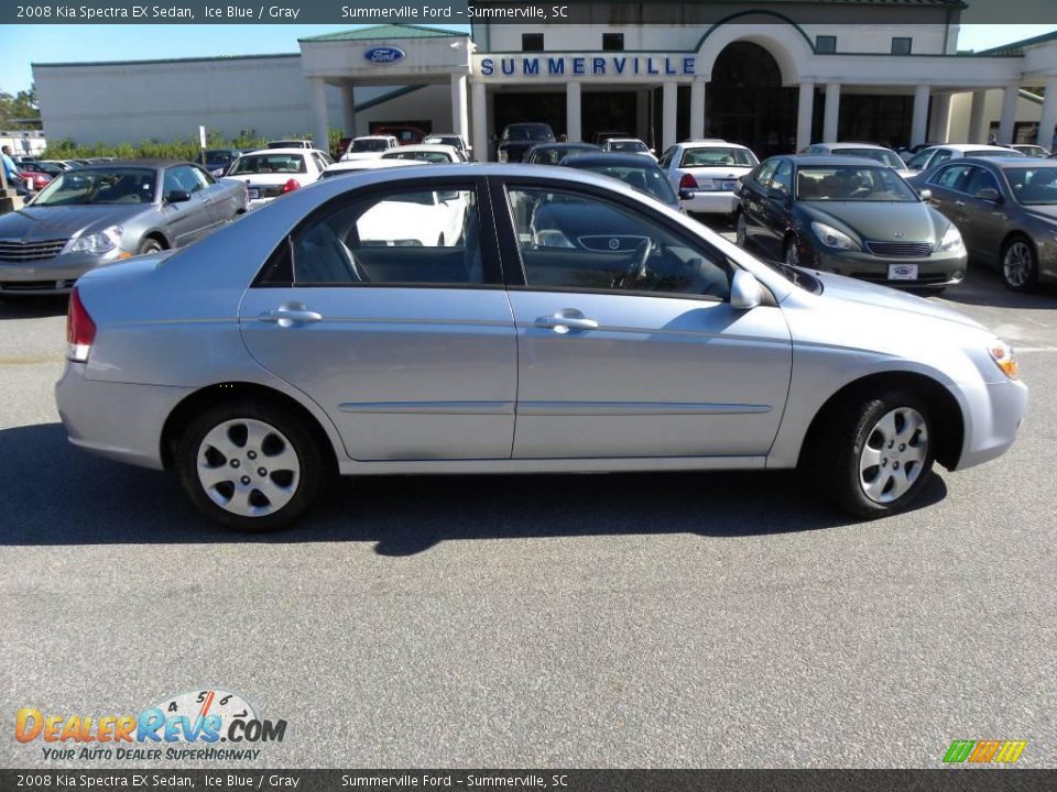 2008 Kia Spectra EX Sedan Ice Blue / Gray Photo #12