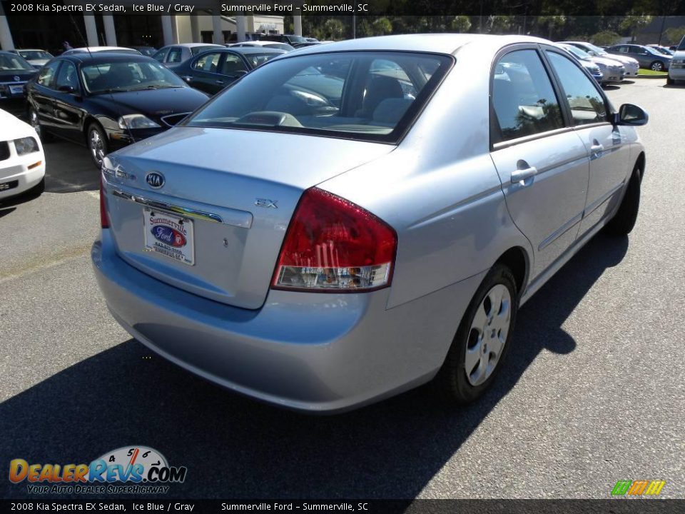 2008 Kia Spectra EX Sedan Ice Blue / Gray Photo #13