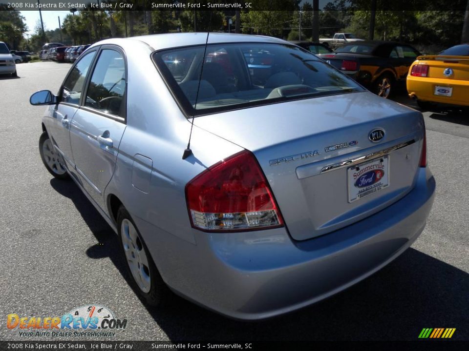 2008 Kia Spectra EX Sedan Ice Blue / Gray Photo #15