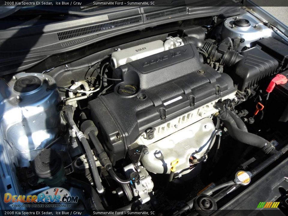 2008 Kia Spectra EX Sedan Ice Blue / Gray Photo #18