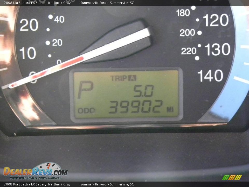 2008 Kia Spectra EX Sedan Ice Blue / Gray Photo #22