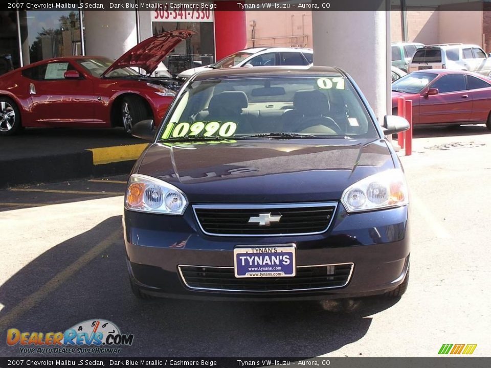 2007 Chevrolet Malibu LS Sedan Dark Blue Metallic / Cashmere Beige Photo #2