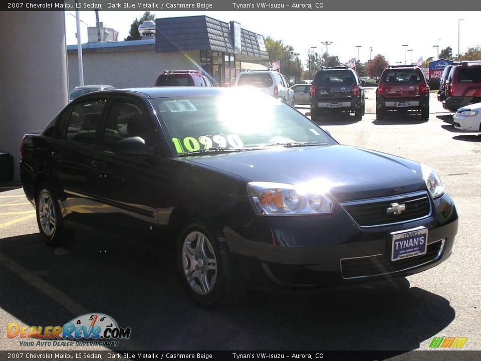 2007 Chevrolet Malibu LS Sedan Dark Blue Metallic / Cashmere Beige Photo #3