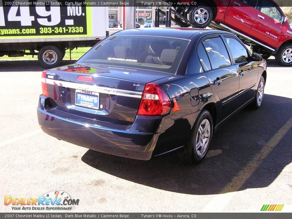 2007 Chevrolet Malibu LS Sedan Dark Blue Metallic / Cashmere Beige Photo #6