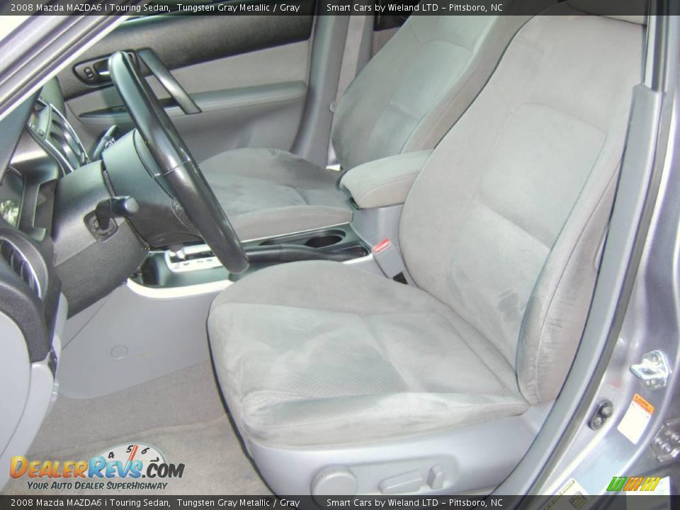 2008 Mazda MAZDA6 i Touring Sedan Tungsten Gray Metallic / Gray Photo #14
