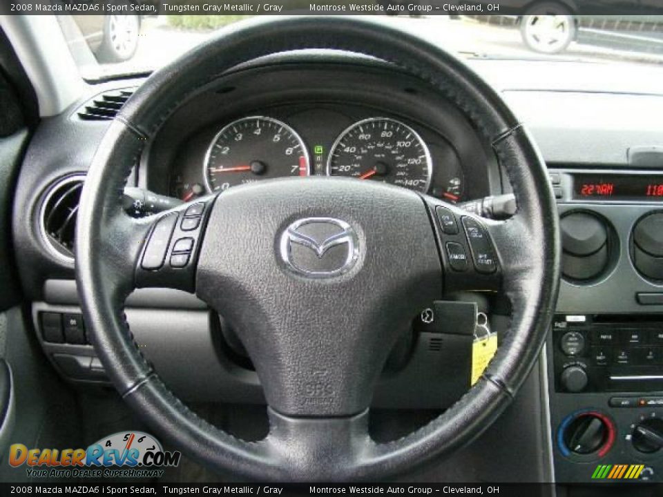 2008 Mazda MAZDA6 i Sport Sedan Tungsten Gray Metallic / Gray Photo #16