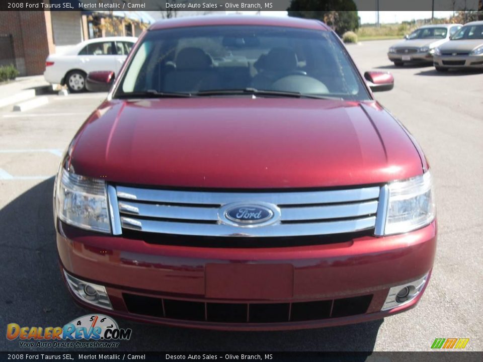 2008 Ford Taurus SEL Merlot Metallic / Camel Photo #3