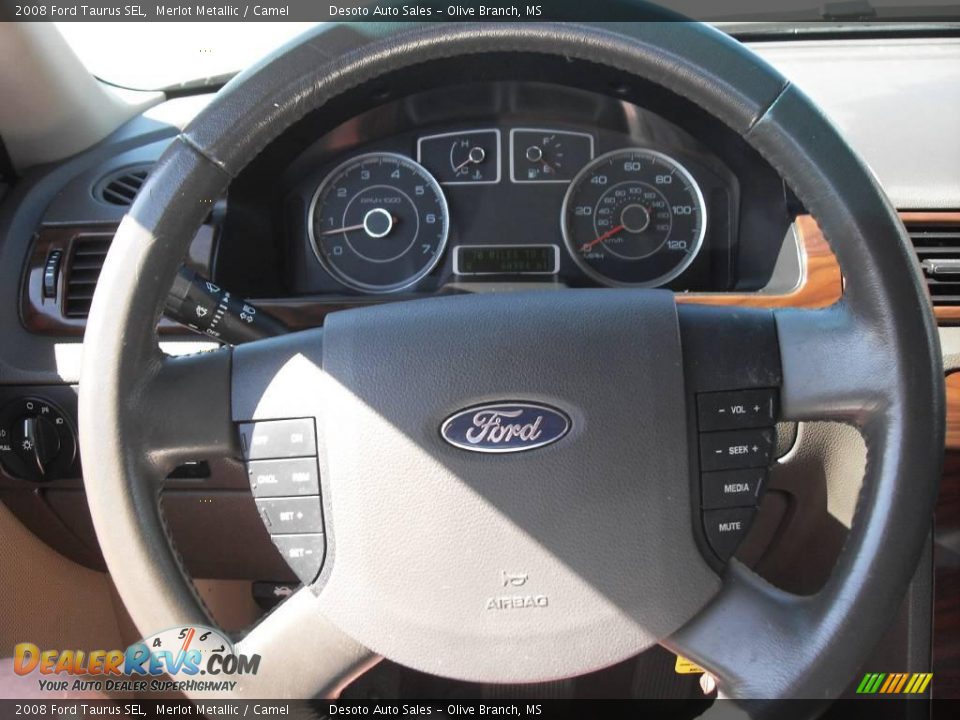 2008 Ford Taurus SEL Merlot Metallic / Camel Photo #10