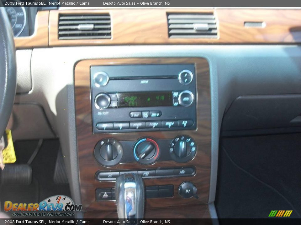 2008 Ford Taurus SEL Merlot Metallic / Camel Photo #11