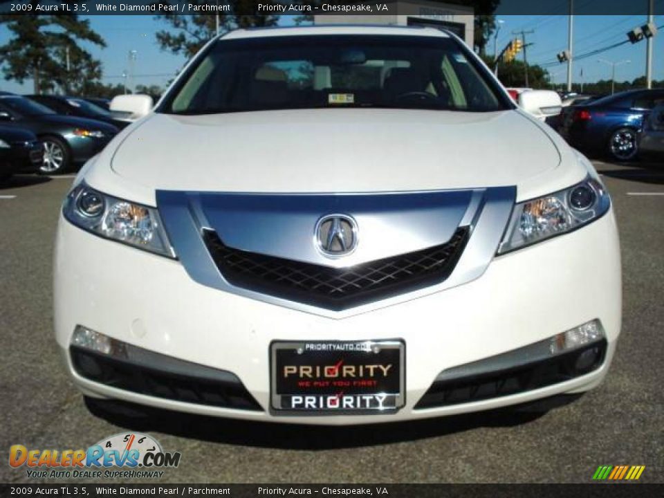 2009 Acura TL 3.5 White Diamond Pearl / Parchment Photo #8