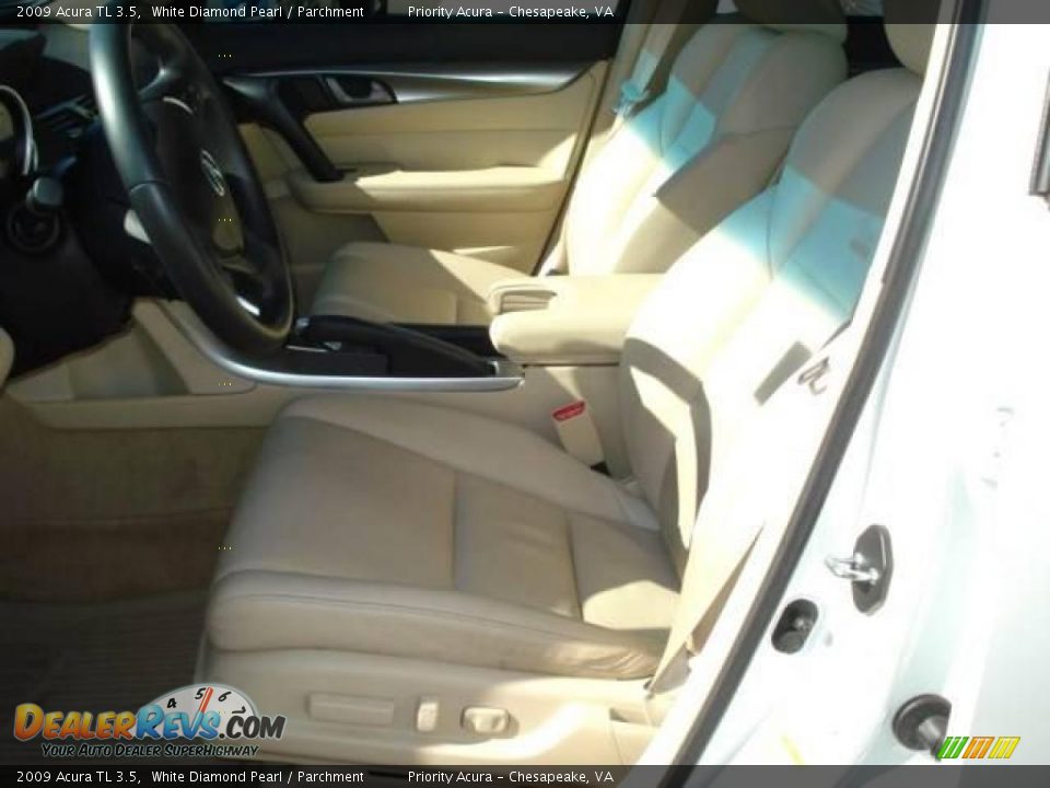 2009 Acura TL 3.5 White Diamond Pearl / Parchment Photo #10