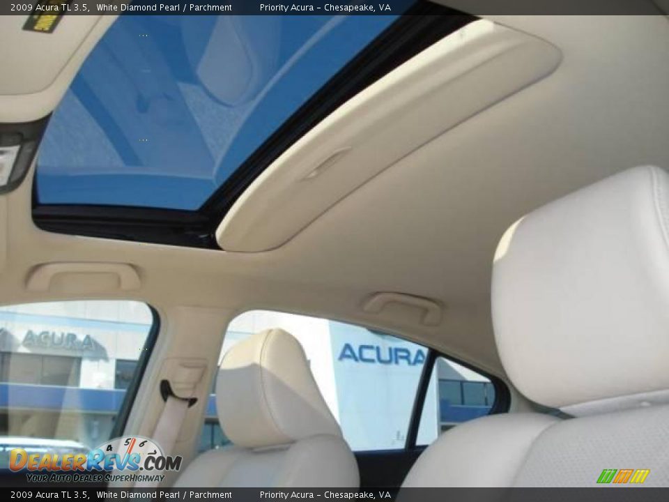 2009 Acura TL 3.5 White Diamond Pearl / Parchment Photo #12