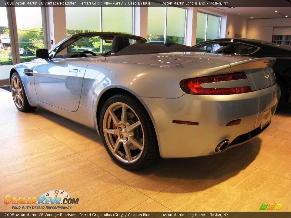 2008 Aston Martin V8 Vantage Roadster Ferrari Grigio Alloy (Grey) / Caspian Blue Photo #4