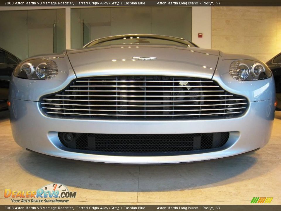 2008 Aston Martin V8 Vantage Roadster Ferrari Grigio Alloy (Grey) / Caspian Blue Photo #7