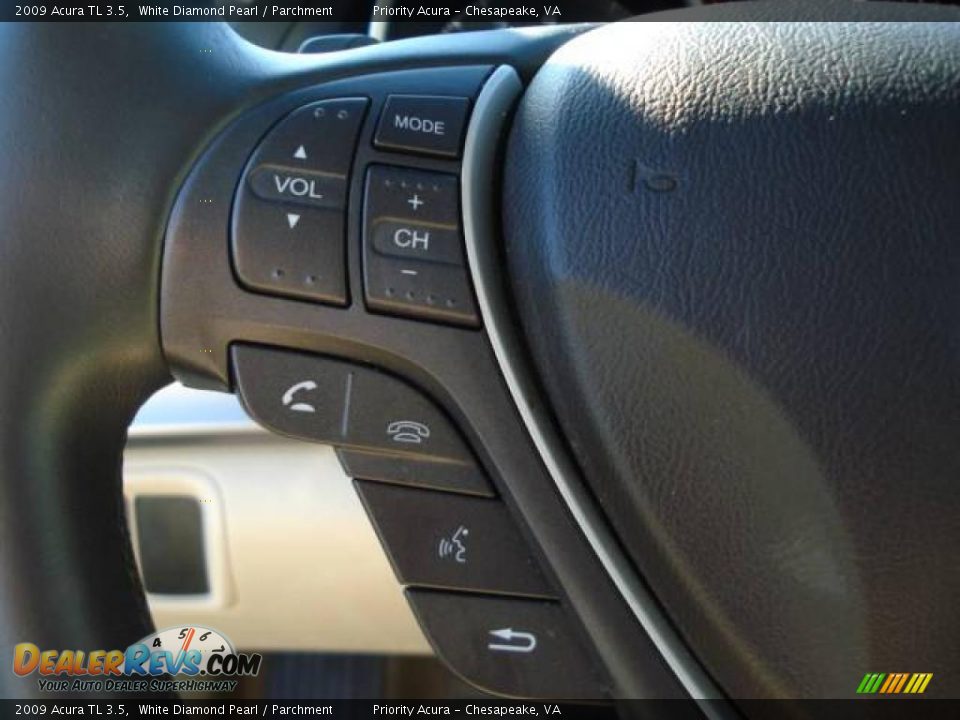 2009 Acura TL 3.5 White Diamond Pearl / Parchment Photo #23