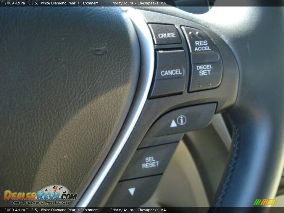 2009 Acura TL 3.5 White Diamond Pearl / Parchment Photo #24