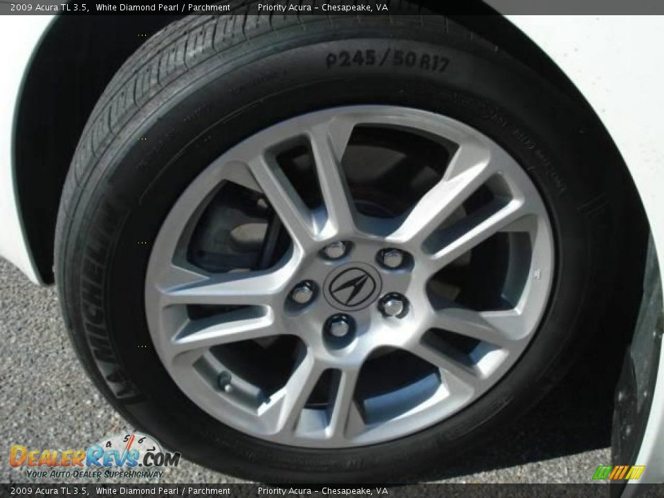 2009 Acura TL 3.5 White Diamond Pearl / Parchment Photo #25