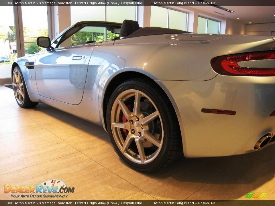 2008 Aston Martin V8 Vantage Roadster Ferrari Grigio Alloy (Grey) / Caspian Blue Photo #10