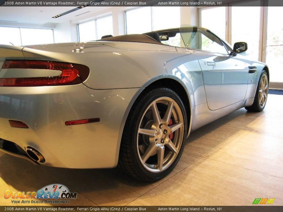 2008 Aston Martin V8 Vantage Roadster Ferrari Grigio Alloy (Grey) / Caspian Blue Photo #11
