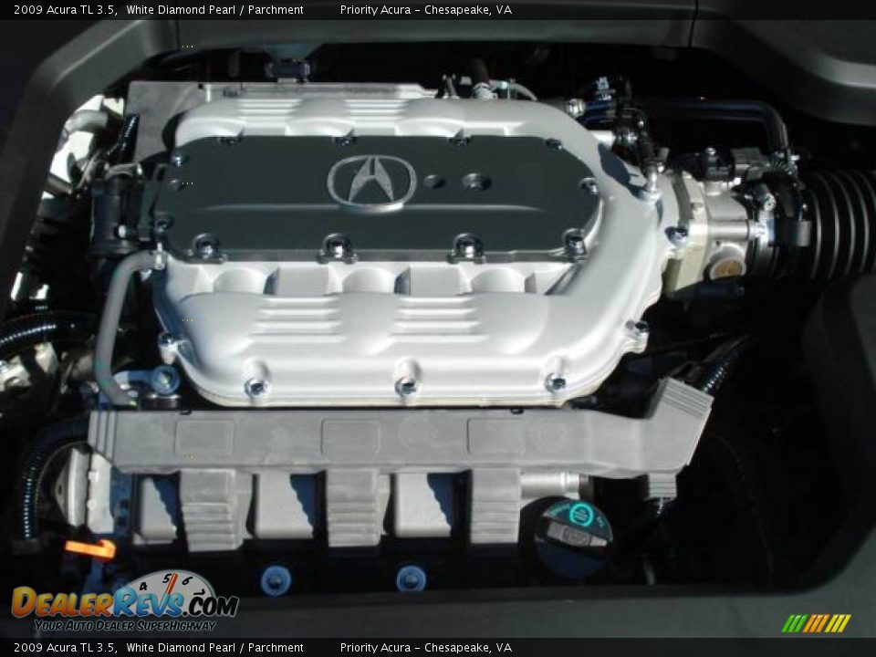 2009 Acura TL 3.5 White Diamond Pearl / Parchment Photo #27