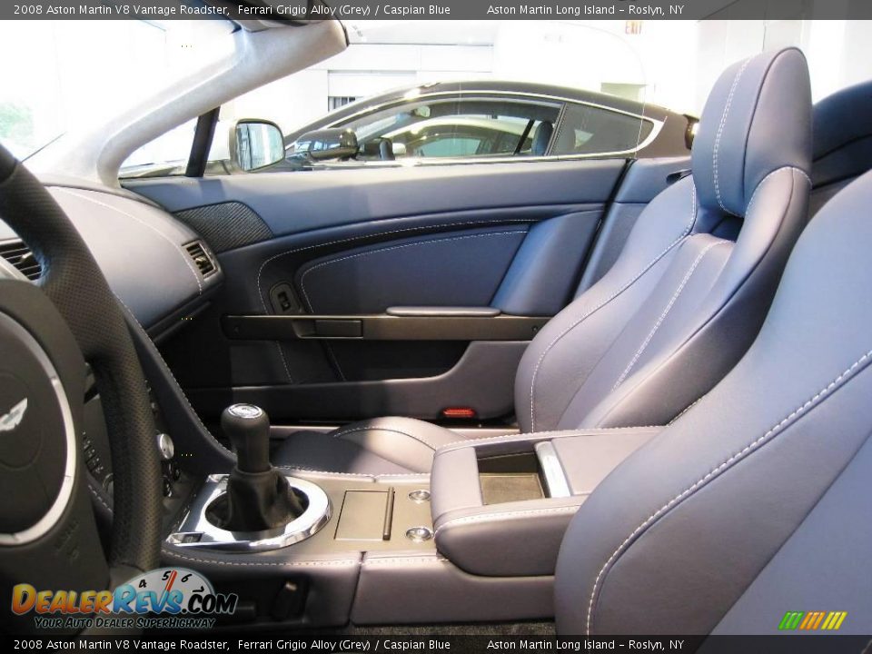 2008 Aston Martin V8 Vantage Roadster Ferrari Grigio Alloy (Grey) / Caspian Blue Photo #18