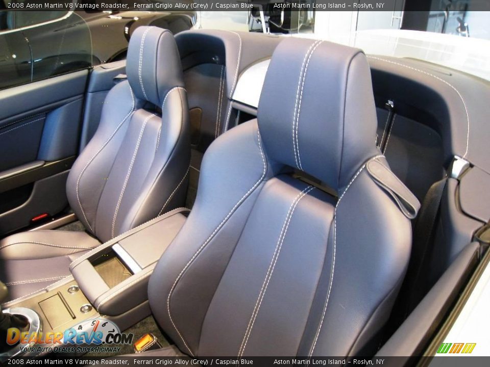 2008 Aston Martin V8 Vantage Roadster Ferrari Grigio Alloy (Grey) / Caspian Blue Photo #19