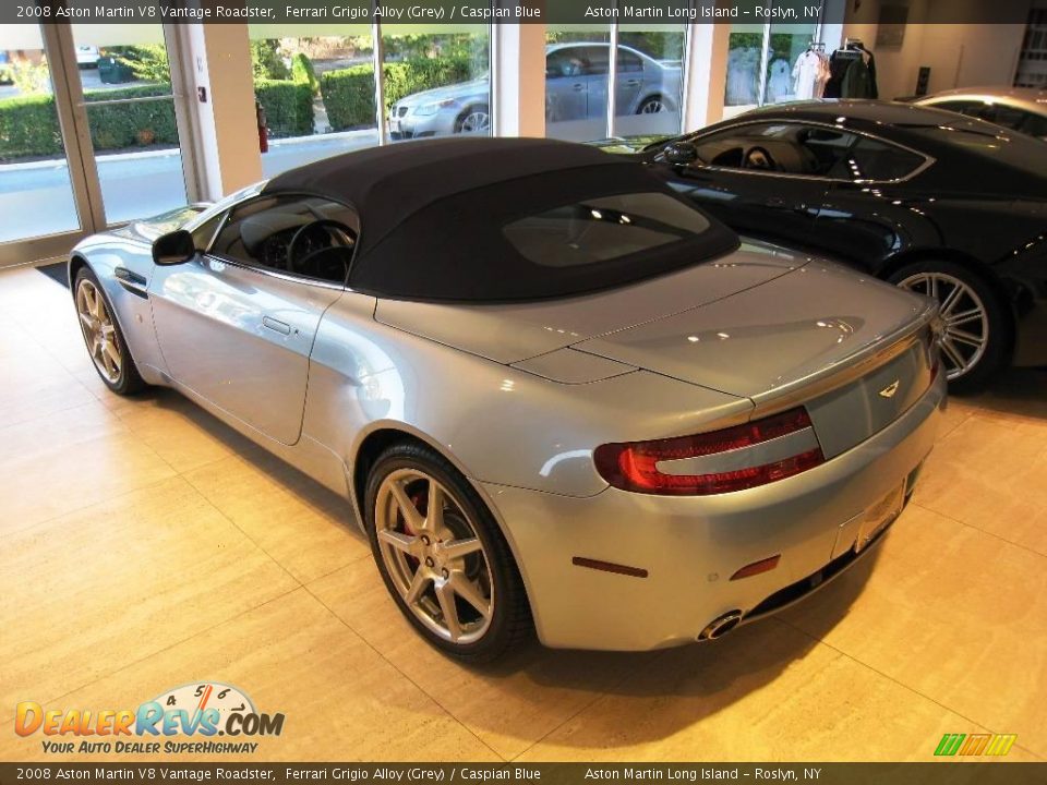 2008 Aston Martin V8 Vantage Roadster Ferrari Grigio Alloy (Grey) / Caspian Blue Photo #21