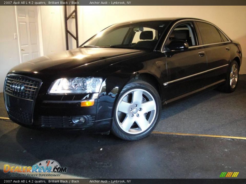 2007 Audi A8 L 4.2 quattro Brilliant Black / Black Photo #1