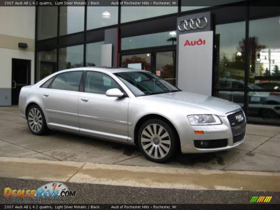 2007 Audi A8 L 4.2 quattro Light Silver Metallic / Black Photo #1