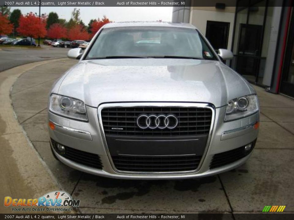 2007 Audi A8 L 4.2 quattro Light Silver Metallic / Black Photo #2