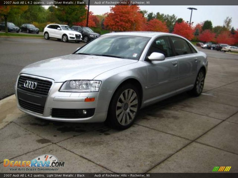 2007 Audi A8 L 4.2 quattro Light Silver Metallic / Black Photo #3