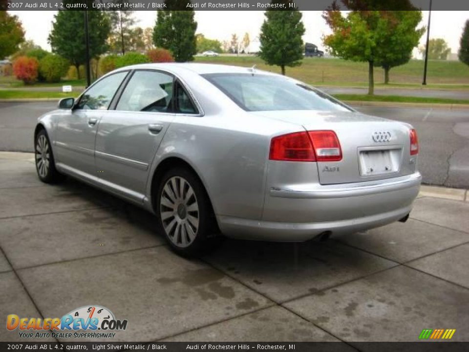 2007 Audi A8 L 4.2 quattro Light Silver Metallic / Black Photo #4