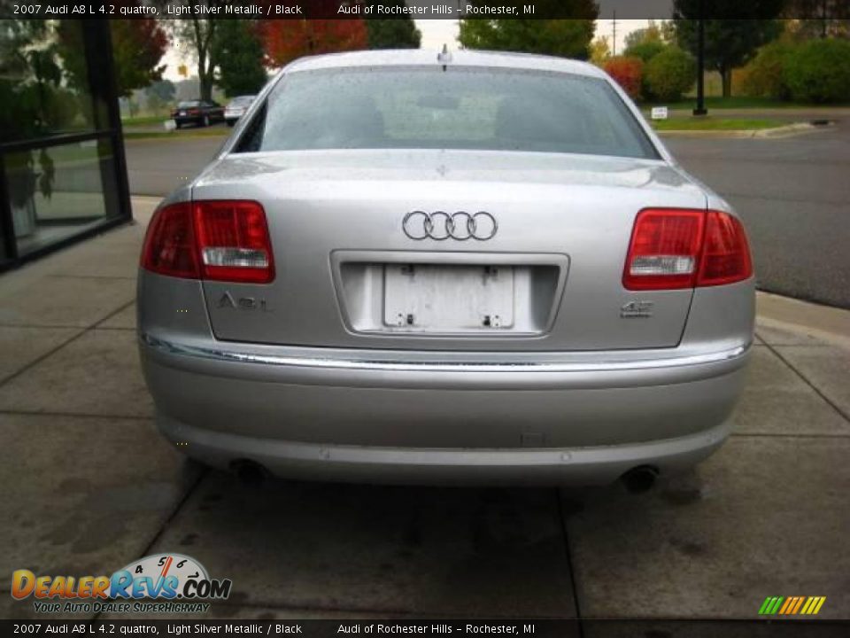 2007 Audi A8 L 4.2 quattro Light Silver Metallic / Black Photo #5