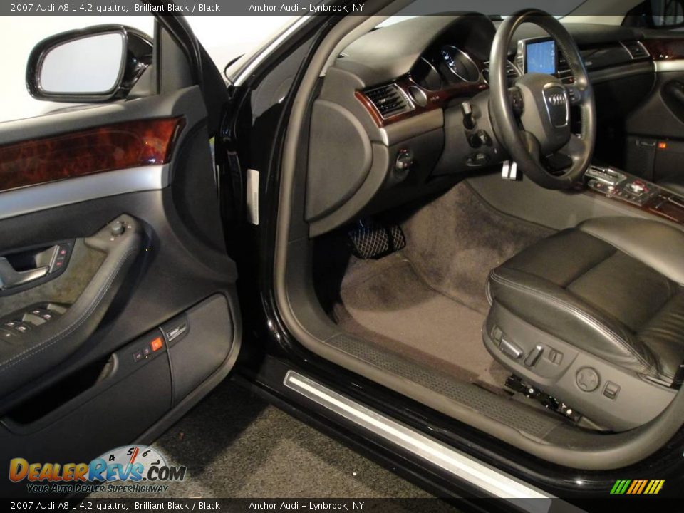 2007 Audi A8 L 4.2 quattro Brilliant Black / Black Photo #10