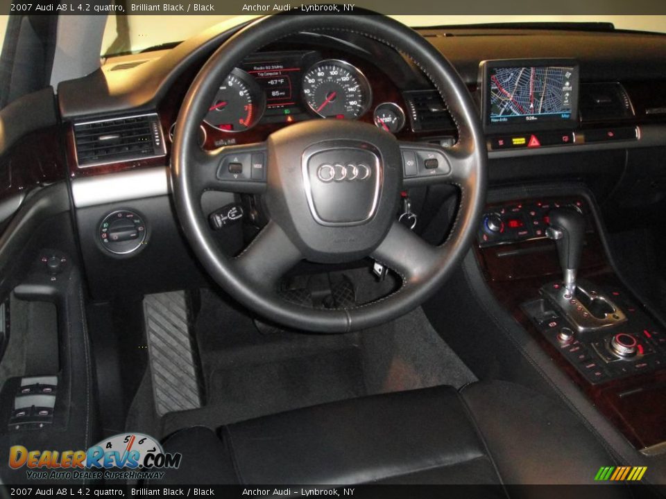 2007 Audi A8 L 4.2 quattro Brilliant Black / Black Photo #11