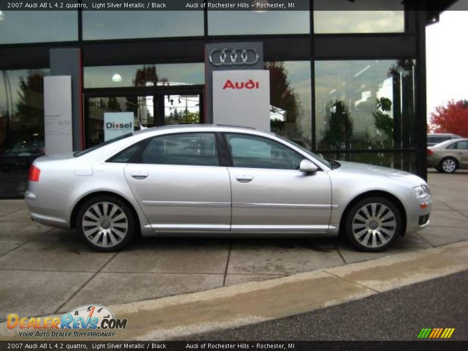 2007 Audi A8 L 4.2 quattro Light Silver Metallic / Black Photo #7