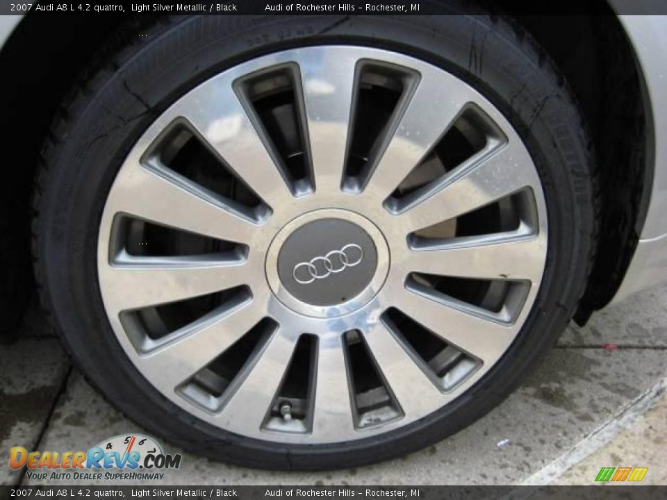2007 Audi A8 L 4.2 quattro Light Silver Metallic / Black Photo #8