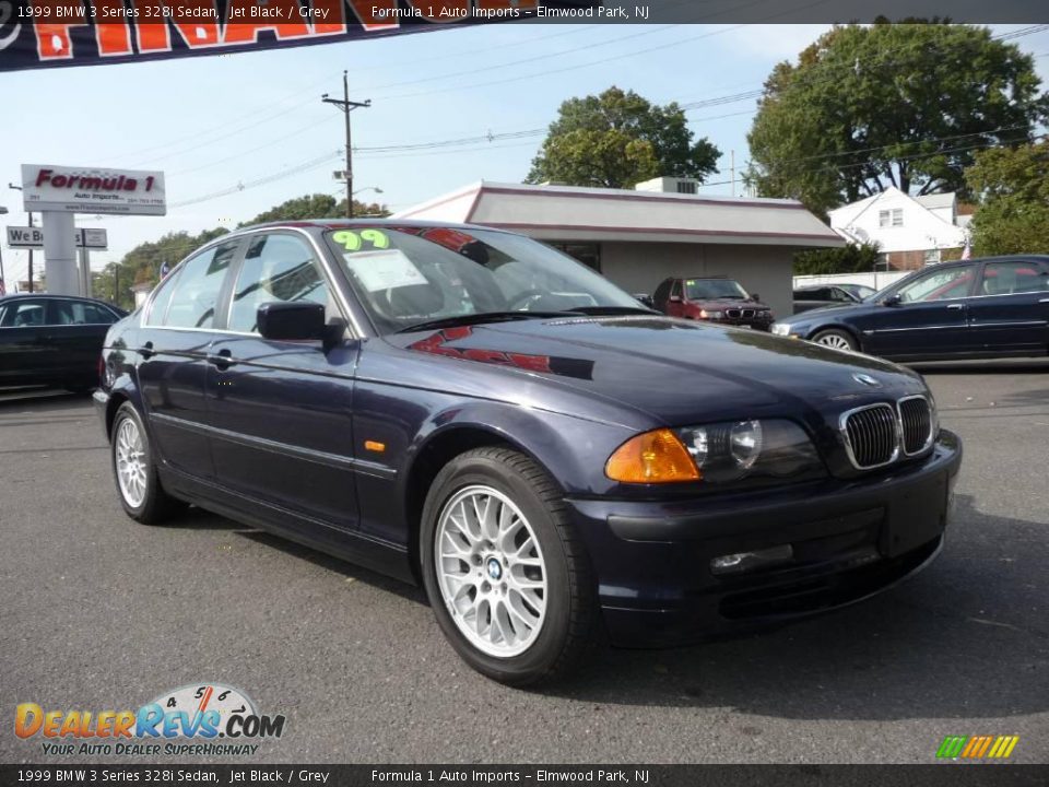 1999 BMW 3 Series 328i Sedan Jet Black / Grey Photo #2