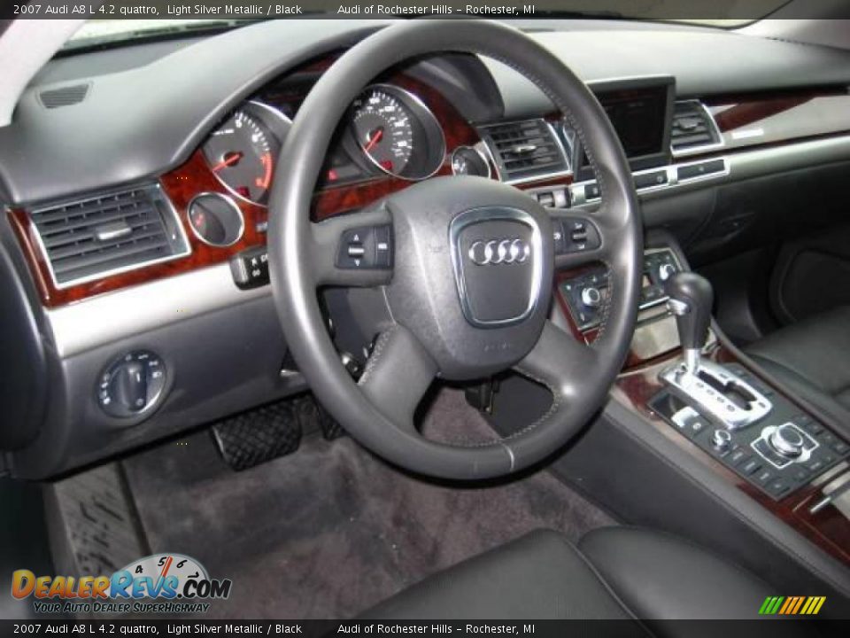 2007 Audi A8 L 4.2 quattro Light Silver Metallic / Black Photo #10