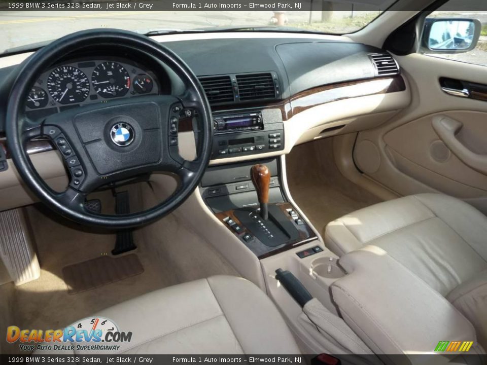 1999 BMW 3 Series 328i Sedan Jet Black / Grey Photo #5