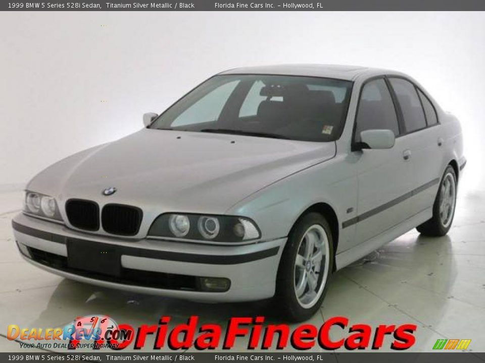 1999 BMW 5 Series 528i Sedan Titanium Silver Metallic / Black Photo #1