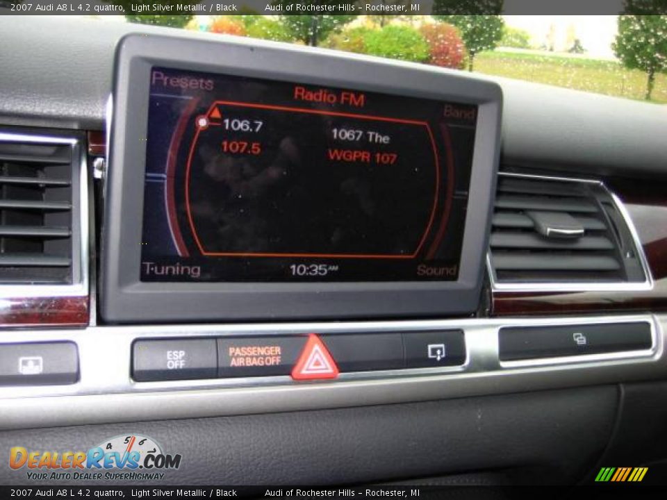 2007 Audi A8 L 4.2 quattro Light Silver Metallic / Black Photo #17