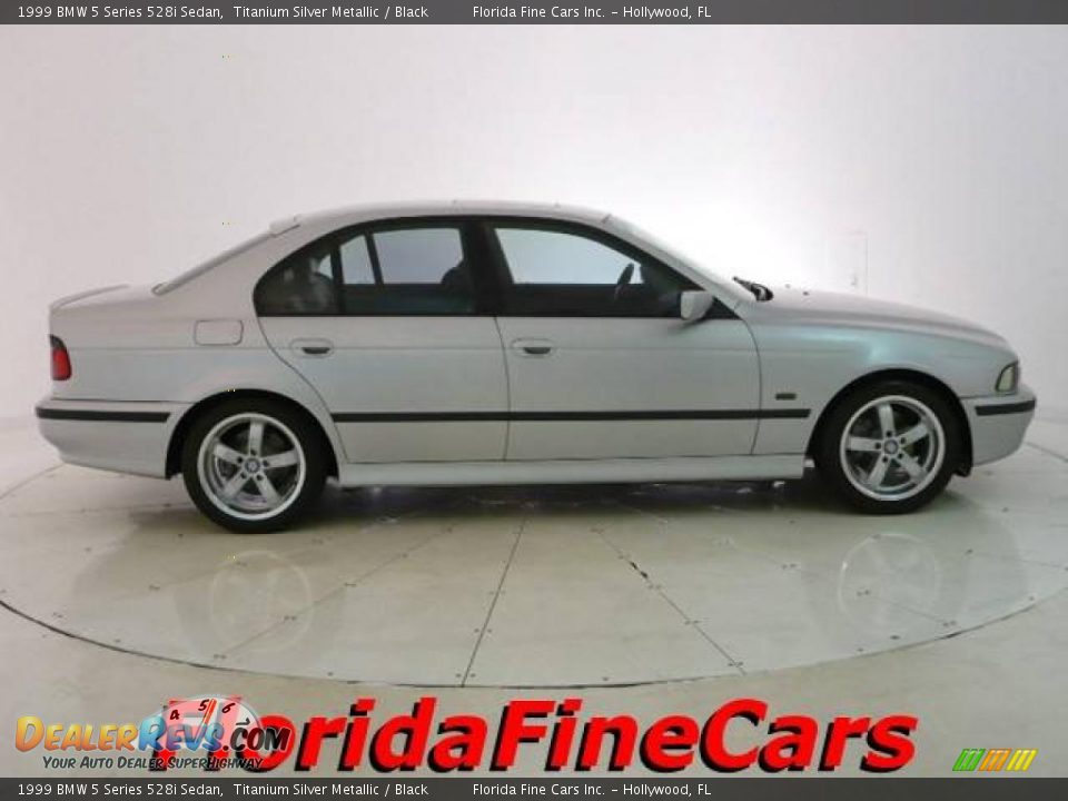 1999 BMW 5 Series 528i Sedan Titanium Silver Metallic / Black Photo #4