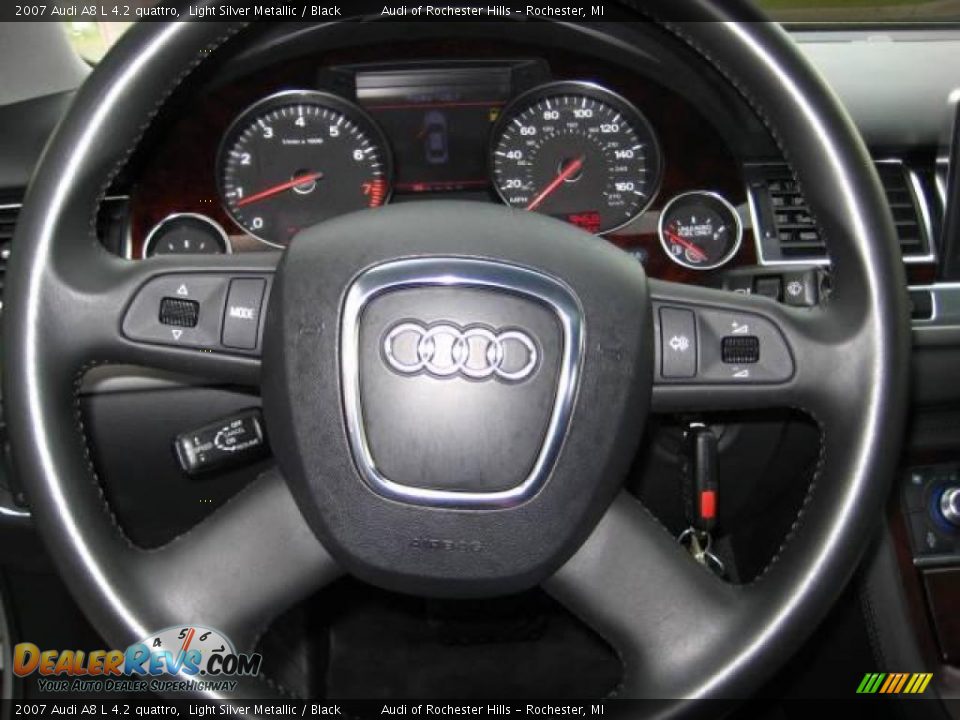 2007 Audi A8 L 4.2 quattro Light Silver Metallic / Black Photo #20