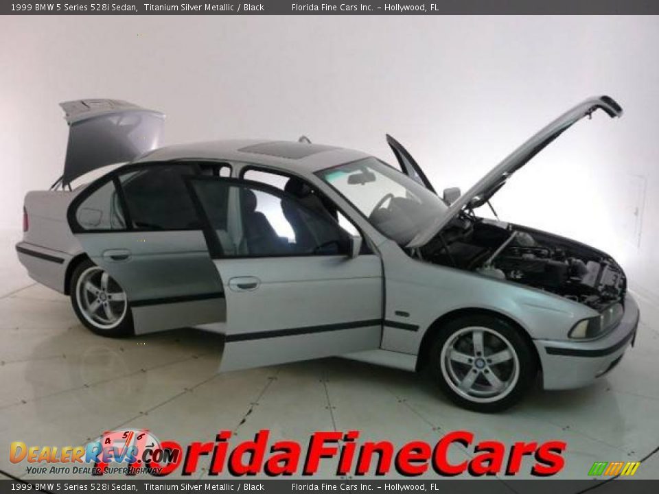 1999 BMW 5 Series 528i Sedan Titanium Silver Metallic / Black Photo #7