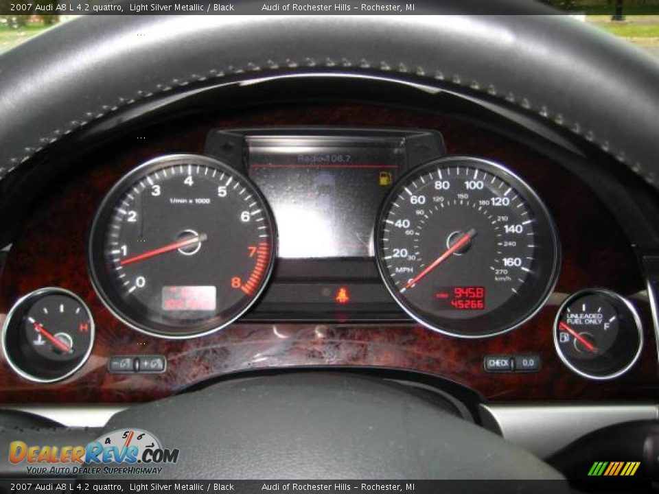 2007 Audi A8 L 4.2 quattro Light Silver Metallic / Black Photo #21